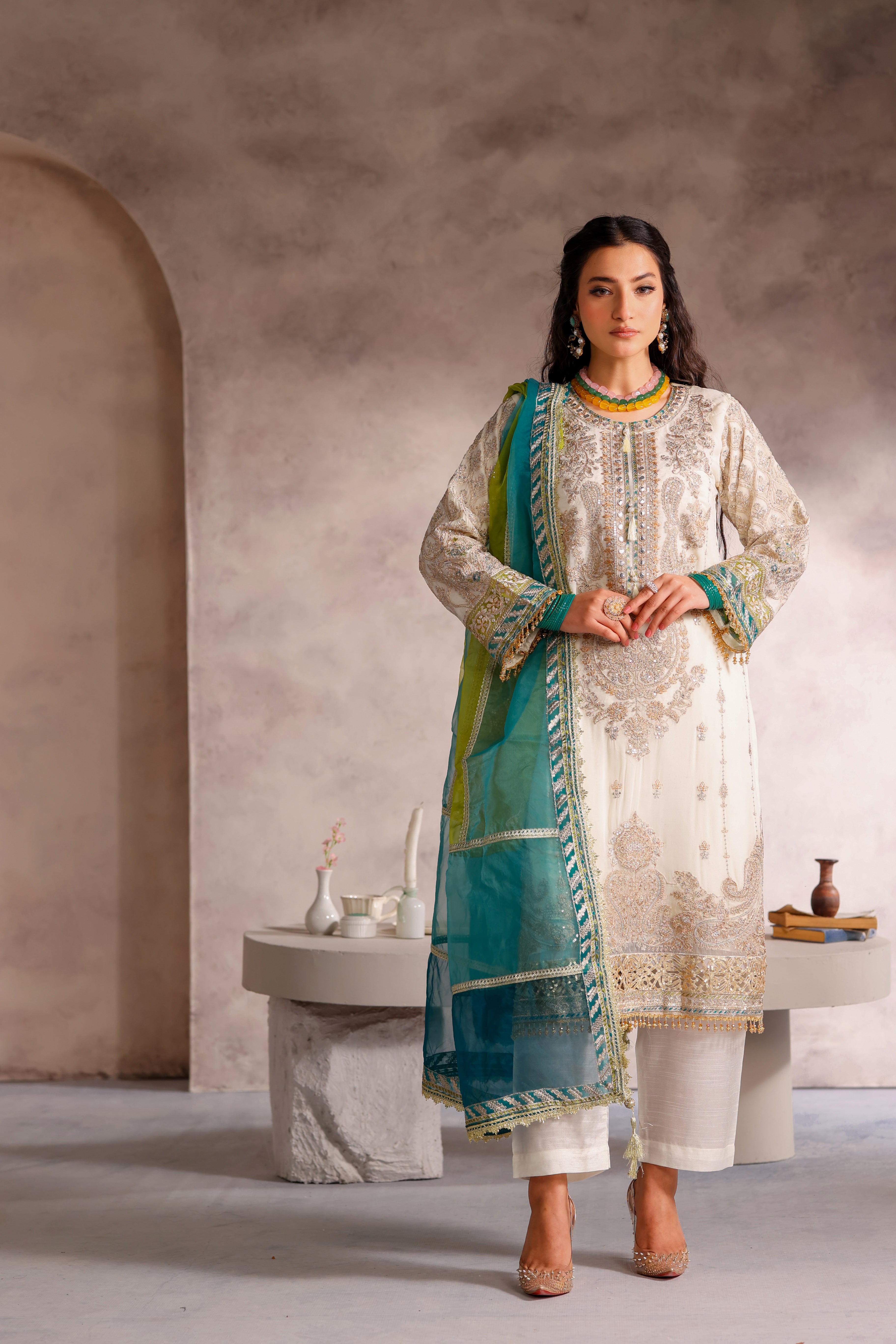 Aleena Bamber Chiffon Formal Suit -NFD-305